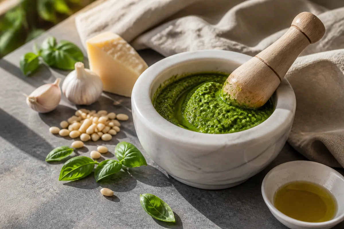Pesto génois authentique : reconnaître le vrai